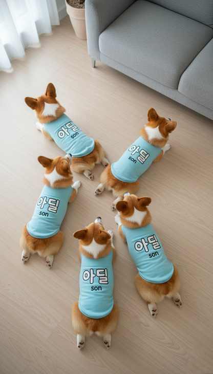 😍新品上架 【梨花娘】딸女兒 아들兒子狗狗棉質寵物衣服(S~3XL)