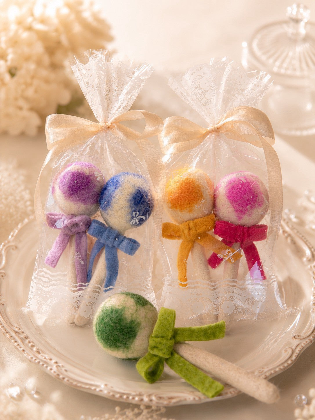 💝新品上架【梨花娘總代理】｜ LIHUA MAYA 貓咪專屬精品雙薄荷棒棒糖｜純羊毛手工玩具・SGS多項安全檢驗
