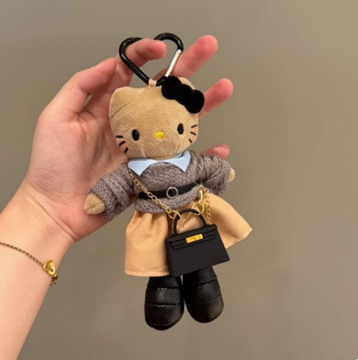 新品上架【梨花瑪雅】💕韓國流行秋冬款法式精品優雅長腿kitty包包愛心釦環吊飾😽