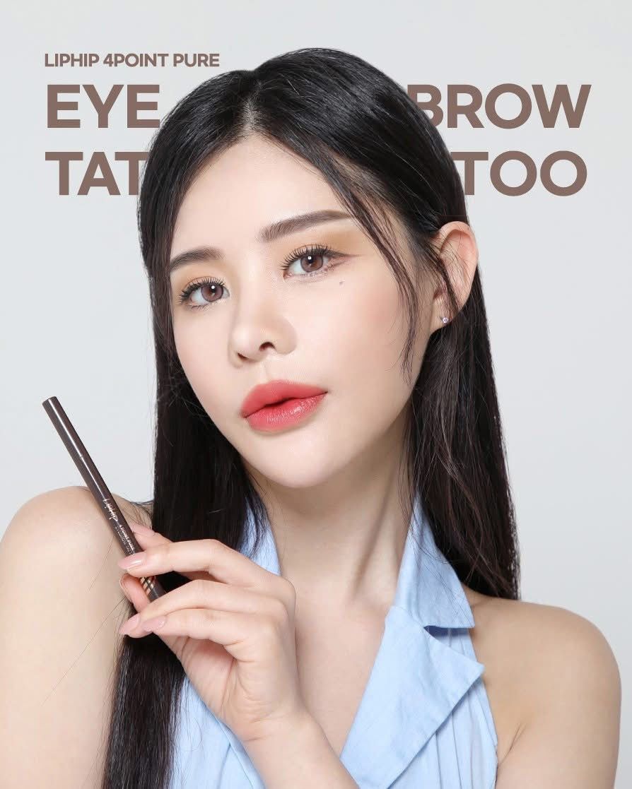 新品上架💖韓國原裝進口LIPHIP暢銷四叉眉筆持久不掉色(2色)(現貨+預購)