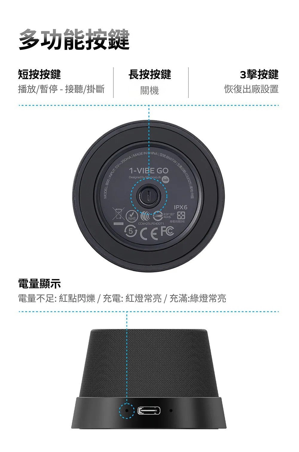 💜新品上架【梨花瑪雅】🫧Momax 1-Vibe Go 多功能迷你磁吸無線防水音箱✨✨