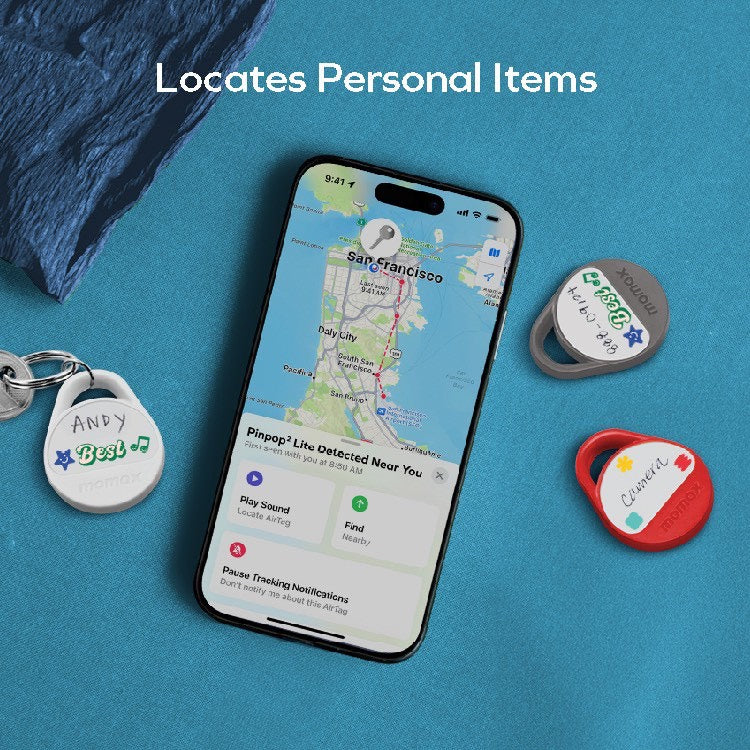 💜新品上架【梨花瑪雅】✨Momax 摩米士最新款 全球定位器官方正版保固一年(3色)(適用蘋果、安卓系統)✨✨