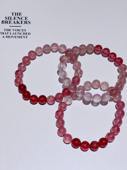 🆕新品上架【梨花瑪雅】💕新款滿滿粉紅能量漸層紅草莓晶串珠手鍊