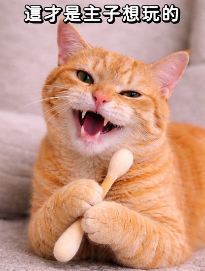 韓國🔥爆紅升級版【LIHUA MAYA】獨家販售 雙種貓薄荷巨型棉花棒｜100%羊毛手工製作 貓咪玩具