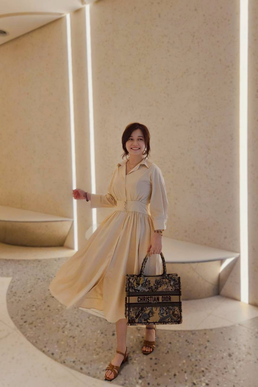 💖New Arrivals [Lihua Maya] Custom French Elegant Pearl Button Shirt Drape Long Dress