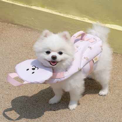 韓國新品上架【梨花娘】🐾BAILEY 🐶夏日馬卡龍色系高浮力清涼透氣寵物漂浮泳衣(3色)