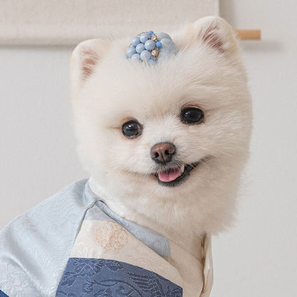 韓國新品上架【梨花娘】🐾BAILEY 🐶韓系華麗宮庭風珍珠流蘇寵物髮夾(9色)