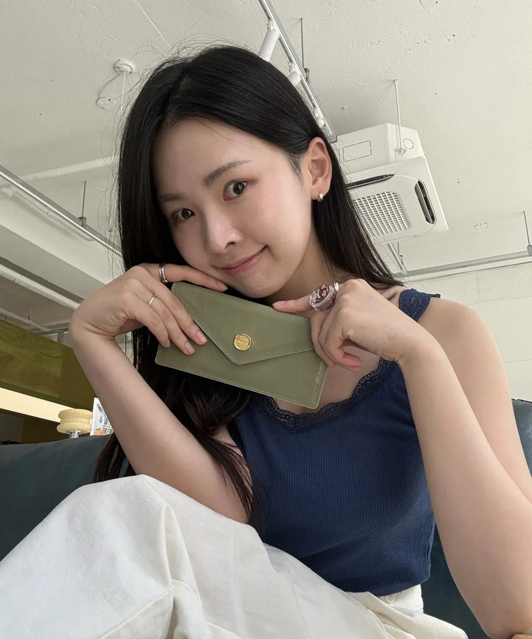 🆕新品上架【梨花娘】🔥韓國品牌TOAMO Bella Slim Long Wallet 韓國製牛皮薄型長夾｜韓系光澤皮革長夾