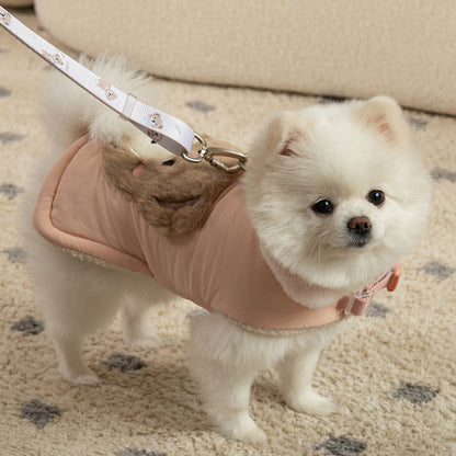 🔥新品上架【梨花娘】🐈‍⬛BAILEY 【梨花娘】泰迪熊口袋圖案防風鋪棉寵物服飾(4色) 聖誕禮物