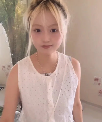 🆕新品上架💖【梨花娘】韓國品牌THE GREEN LAB 法式點點荷葉邊層次上衣+同款小包(2色)