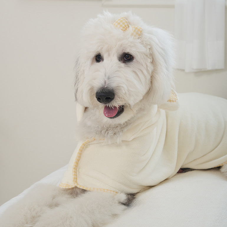 韓國新品上架【梨花娘】🐾BAILEY 🐶秋冬新品 貓犬寵物耳朵造型專用吸水力強寵物浴巾(3色)
