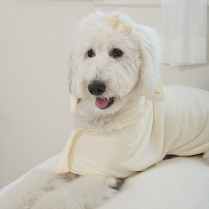 韓國新品上架【梨花娘】🐾BAILEY 🐶秋冬新品 貓犬寵物耳朵造型專用吸水力強寵物浴巾(3色)