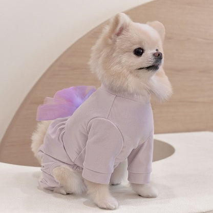 韓國新品上架【梨花娘】🐾BAILEY 🐶秋冬新品 素色半高領彈性舒適柔軟寵物服飾(2色)