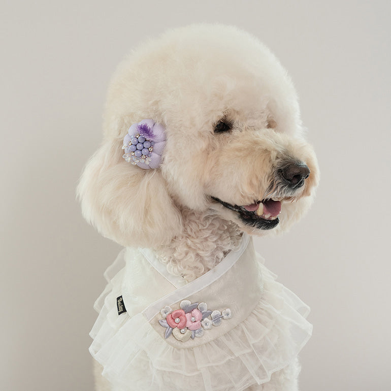 韓國新品上架【梨花娘】🐾BAILEY 🐶韓系華麗宮庭風珍珠流蘇寵物髮夾(9色)