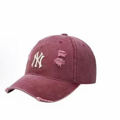 🔥新品上架 【梨花娘】💖洋基明星同款破損老舊設計棒球帽(3色)💖韓國連線