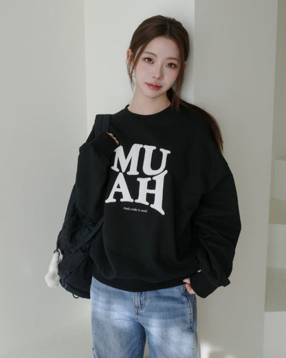 💖韓國暢銷品牌MUAHMUAH 🆕新品上架 貼布立體MUAH寬鬆休閒T恤(2色)
