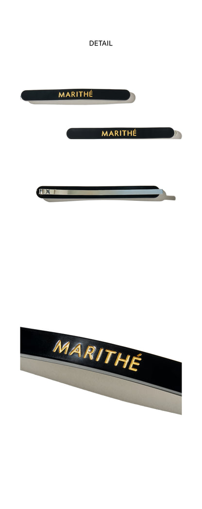 💕法國品牌MARITHÉ + FRANҪOIS GIRBAUD🆕新品上架  高允貞同款經典LOGO咖啡色細長髮夾2件組