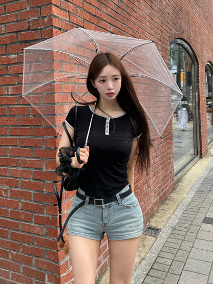 🆕新品上架💖【梨花娘】韓國品牌KINDAME 專利設計蜜桃豐臀牛仔短褲(3色)