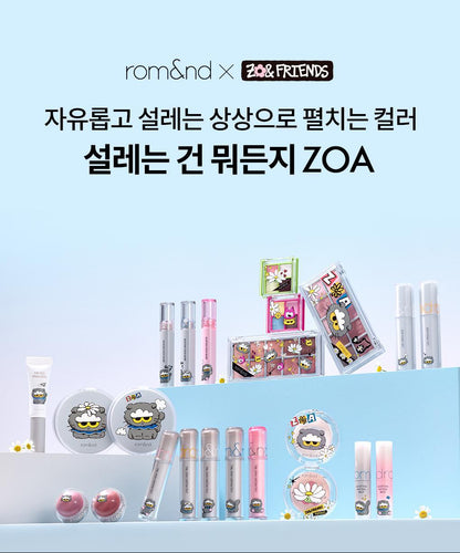 11月新品GD貓咪限量聯名rom&amp;nd × ZOA&amp;FRIENDS  雙色果凍 高光提亮(2色)韓國連線