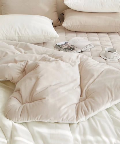 🆕新品上架【梨花娘】冬季飯店🔥韓國品牌MAATILA 雙色特殊超細纖維棉柔軟保暖輕盈被5件套組(單人四件)