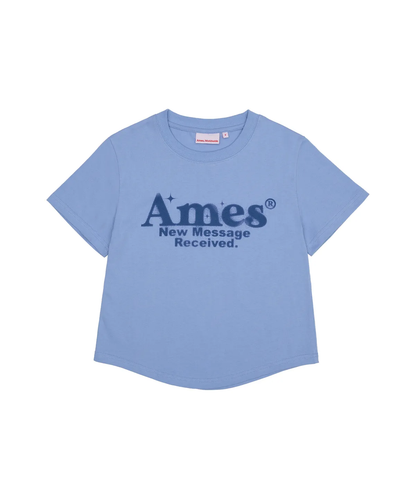 💖韓國暢銷品牌AMES-WORLDWIDE🆕新品上架 美式復古修身圓弧下擺短版 T-shirt(5色)