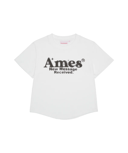 💖韓國暢銷品牌AMES-WORLDWIDE🆕新品上架 美式復古修身圓弧下擺短版 T-shirt(5色)