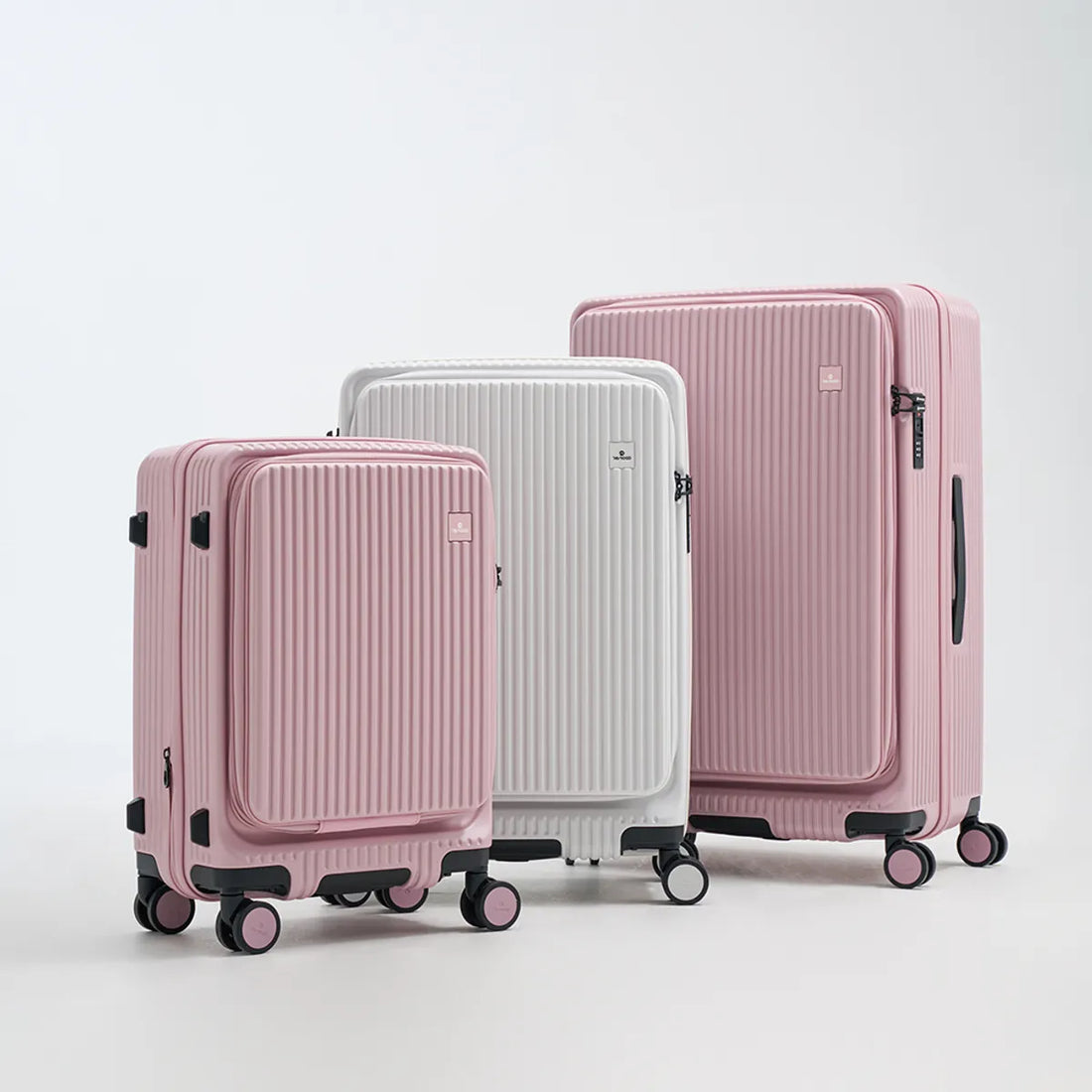 💕新品上架【梨花娘】韓國 QRANG 連續獲獎🏆頂級多功能貼心前置口袋翻蓋式行李箱(5色)