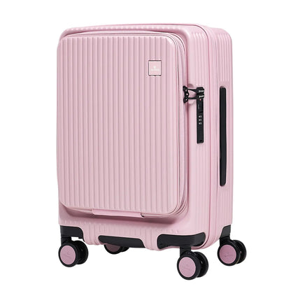 💕新品上架【梨花娘】韓國 QRANG 連續獲獎🏆頂級多功能貼心前置口袋翻蓋式行李箱(5色)