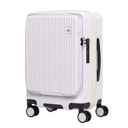 💕新品上架【梨花娘】韓國 QRANG 連續獲獎🏆頂級多功能貼心前置口袋翻蓋式行李箱(5色)