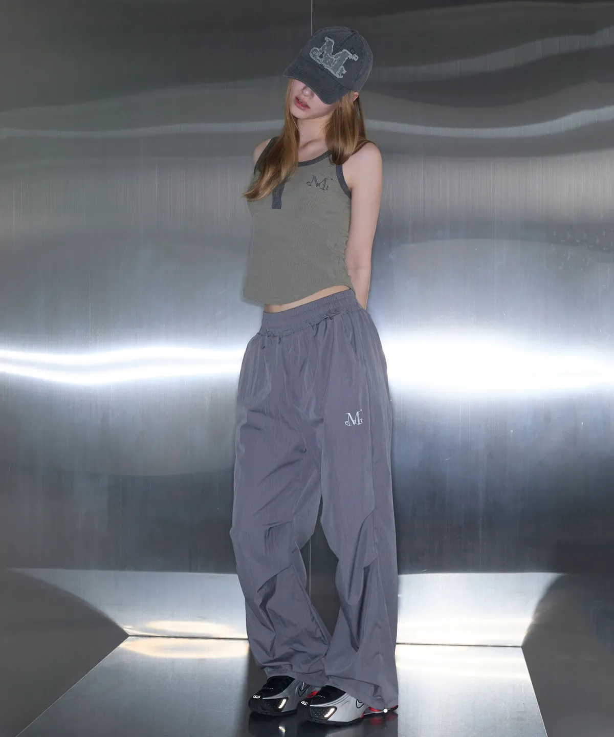 🆕新品上架💖【梨花娘】韓國品牌 Muscent 顯瘦親膚撞色鈕釦短版羅紋刺繡LOGO背心(6色)