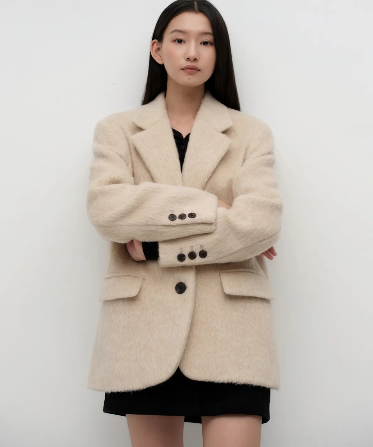 🆕新品上架💖【梨花娘】 韓國品牌 무신사韓韶禧代言70%羊毛英倫復古修身保暖西裝外套🏆韓國連線