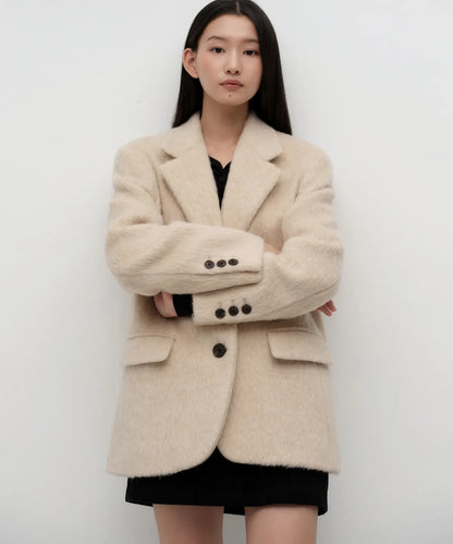 🆕新品上架💖【梨花娘】 韓國品牌 무신사韓韶禧代言70%羊毛英倫復古修身保暖西裝外套🏆韓國連線