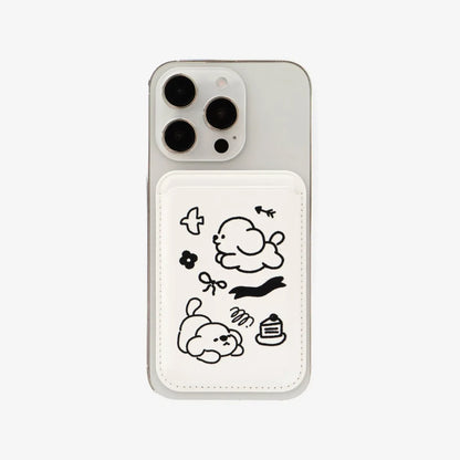 🆕新品上架【梨花娘】🐾韓國品牌 호빵아지｜可愛插畫手機背貼卡套｜交通卡・信用卡收納