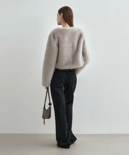 🔥新品上架【梨花娘】🧥秋冬經典 韓國 MONGDOL仿皮草極柔軟短版絨毛外套(2色)