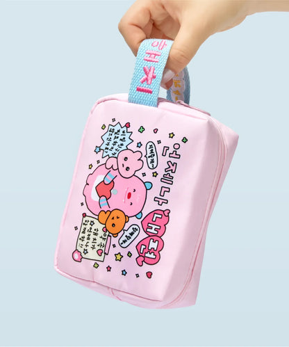 韓國新品上架【梨花娘】首爾限定吉祥物我的秘密朋友해치&amp;Choi Go Sim插畫家聯名手提化妝包(2色)