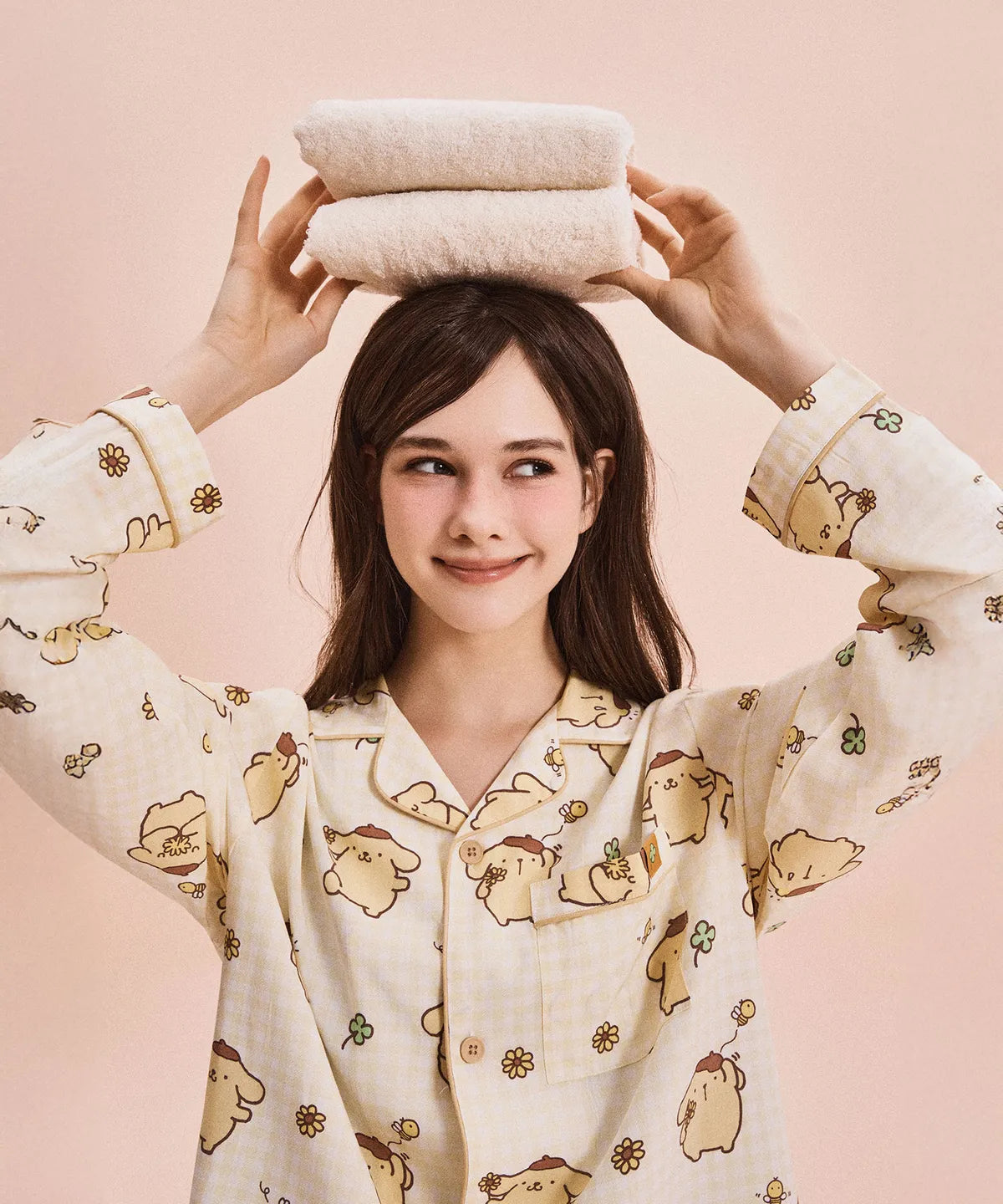 💜新品上架【梨花娘】韓國品牌暢銷TOP.1 SPAO ×三麗鷗布丁狗聯名款春日睡衣家居服