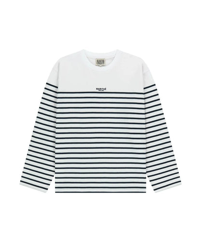 💕法國品牌MARITHÉ + FRANҪOIS GIRBAUD🆕新品上架  愛情怎麼翻譯高允貞穿搭情侶款條紋棉質長袖T恤(3色)