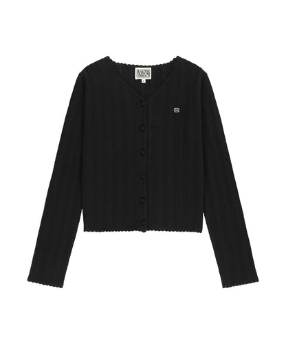 💕法國品牌MARITHÉ + FRANҪOIS GIRBAUD🆕新品上架  愛情怎麼翻譯高允貞同款精緻細節針織勾花v領開襟外套(2色)