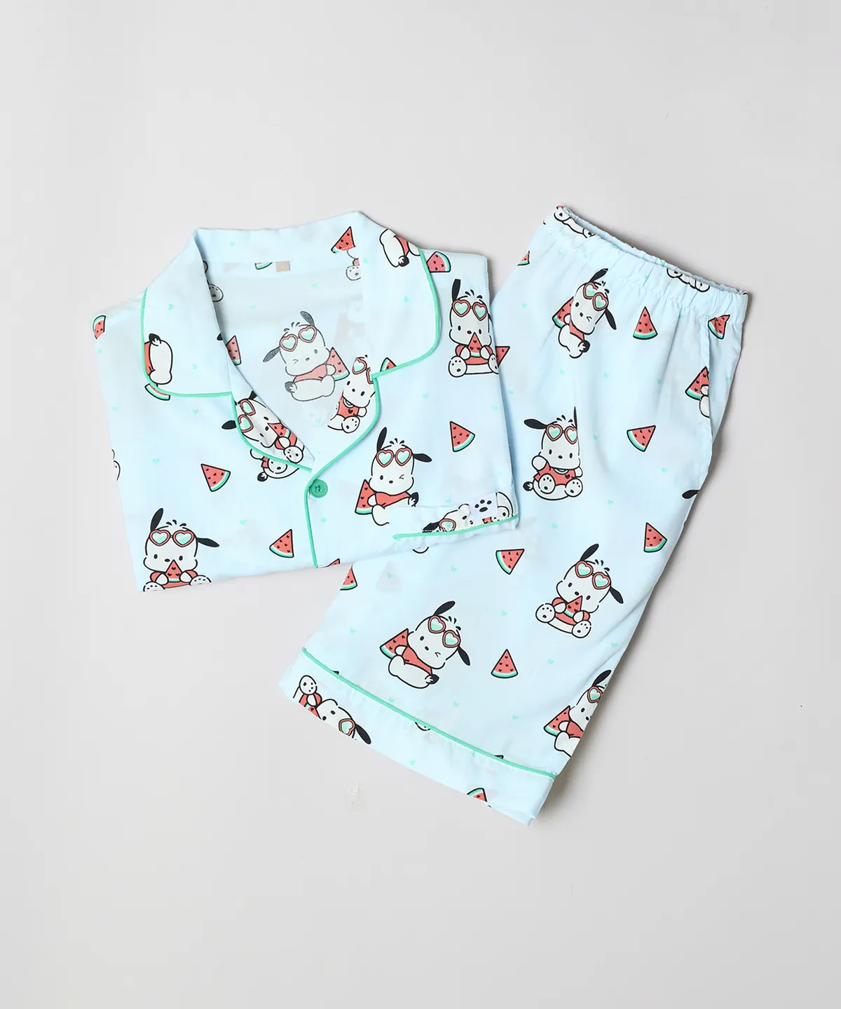 💜新品上架【梨花娘】韓國品牌暢銷TOP.1 SPAO × 三麗鷗角色聯名款夏日情侶款短袖居家服/睡衣套裝(7色)