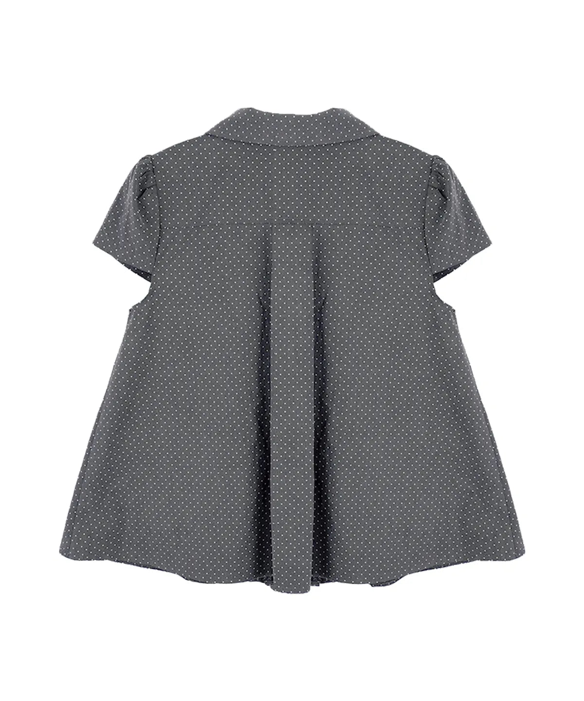 💖韓國暢銷品牌HIGH SCHOOL DISCO🆕新品上架 灰色復古圓點公主袖傘擺襯衫