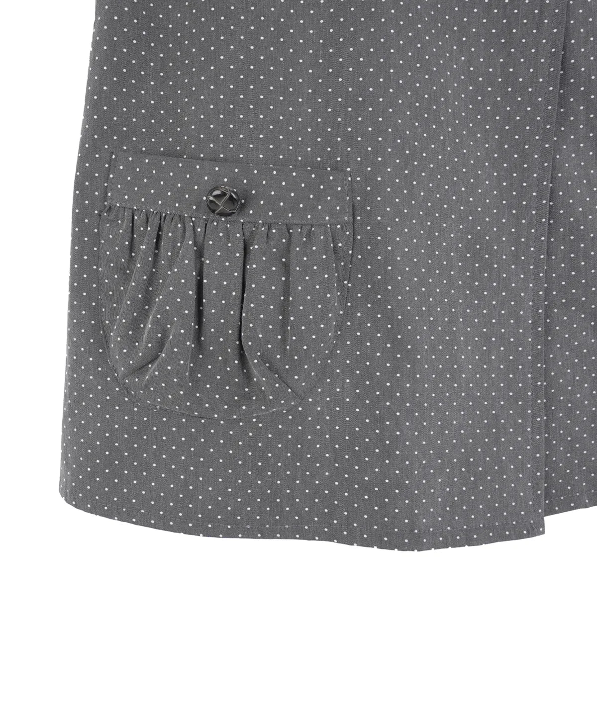 💖韓國暢銷品牌HIGH SCHOOL DISCO🆕新品上架 灰色復古圓點公主袖傘擺襯衫