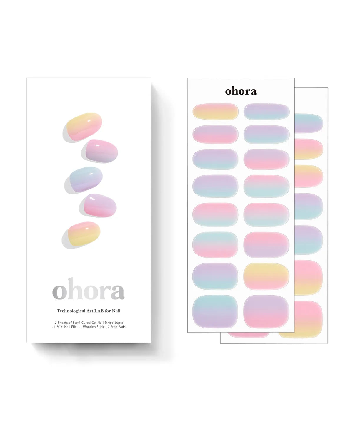 🆕新品上架【梨花娘】韓國OHORA💗百搭氣質 韓系小眾設計・一秒隱形貼合美甲片 (4款)