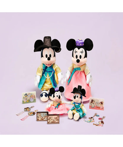 🌸新品上架【梨花娘】韓國迪士尼正版韓服絨毛米奇&amp;米妮玩偶在首爾宮廷限定款系列