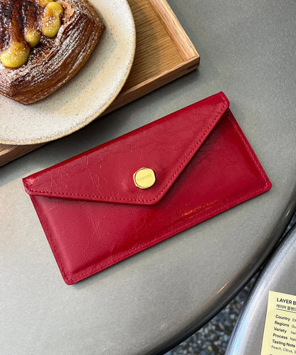 🆕新品上架【梨花娘】🔥韓國品牌TOAMO Bella Slim Long Wallet 韓國製牛皮薄型長夾｜韓系光澤皮革長夾