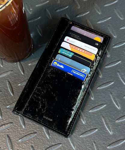 🆕新品上架【梨花娘】🔥韓國品牌TOAMO Bella Slim Long Wallet 韓國製牛皮薄型長夾｜韓系光澤皮革長夾