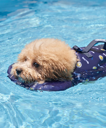 韓國新品上架【梨花娘總代理】🐾BAILEY 🐶夏日高浮力清涼透氣笑臉花朵寵物救生漂浮泳衣(4色)