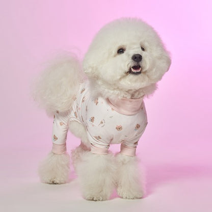 💕【梨花娘總代理】🐾韓國BAILEY 🐶夏日機能冰涼降溫滿版小熊透氣水陸兩用寵物衣(3色)