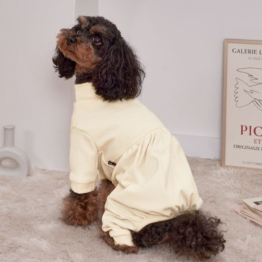 韓國新品上架【梨花娘】🐾BAILEY 🐶秋冬新品 素色半高領彈性舒適柔軟寵物服飾(2色)