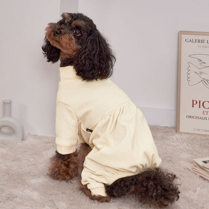 韓國新品上架【梨花娘】🐾BAILEY 🐶秋冬新品 素色半高領彈性舒適柔軟寵物服飾(2色)