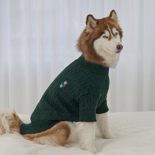 韓國新品上架【梨花娘】🐾BAILEY 🐶秋冬新品 小熊刺繡保暖舒適針織寵物毛衣(5色)